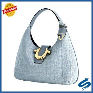 Faux Suede Tote Bag with Adjustable Strap, Spacious Compartment, Gold Hardware